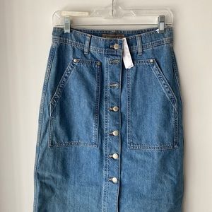 J Crew Point Sur Jean skirt size 4, waist 14”